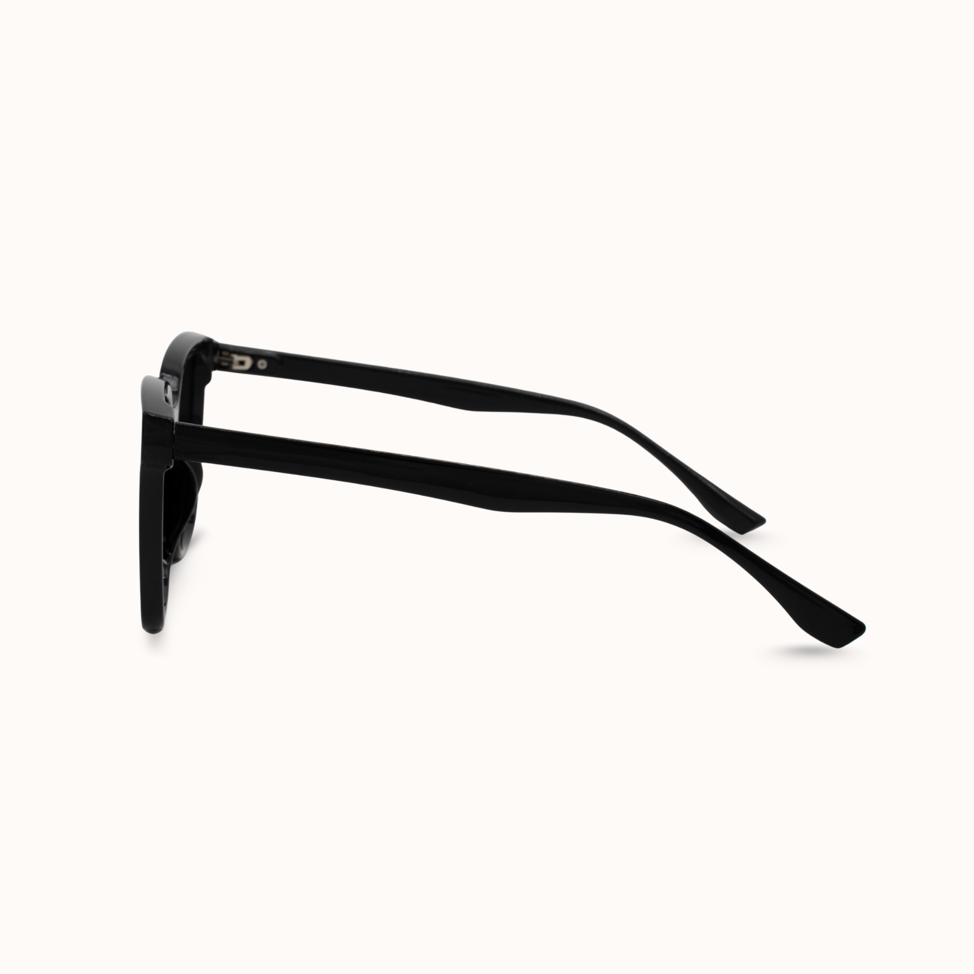 Black sunglasses on a white background
