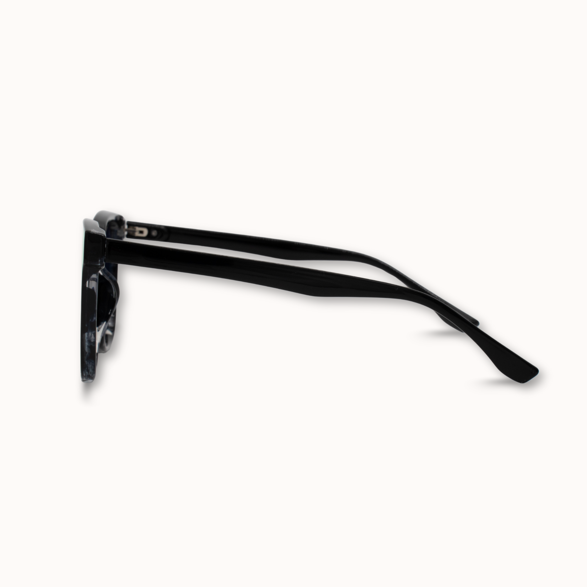 Black sunglasses on a white background
