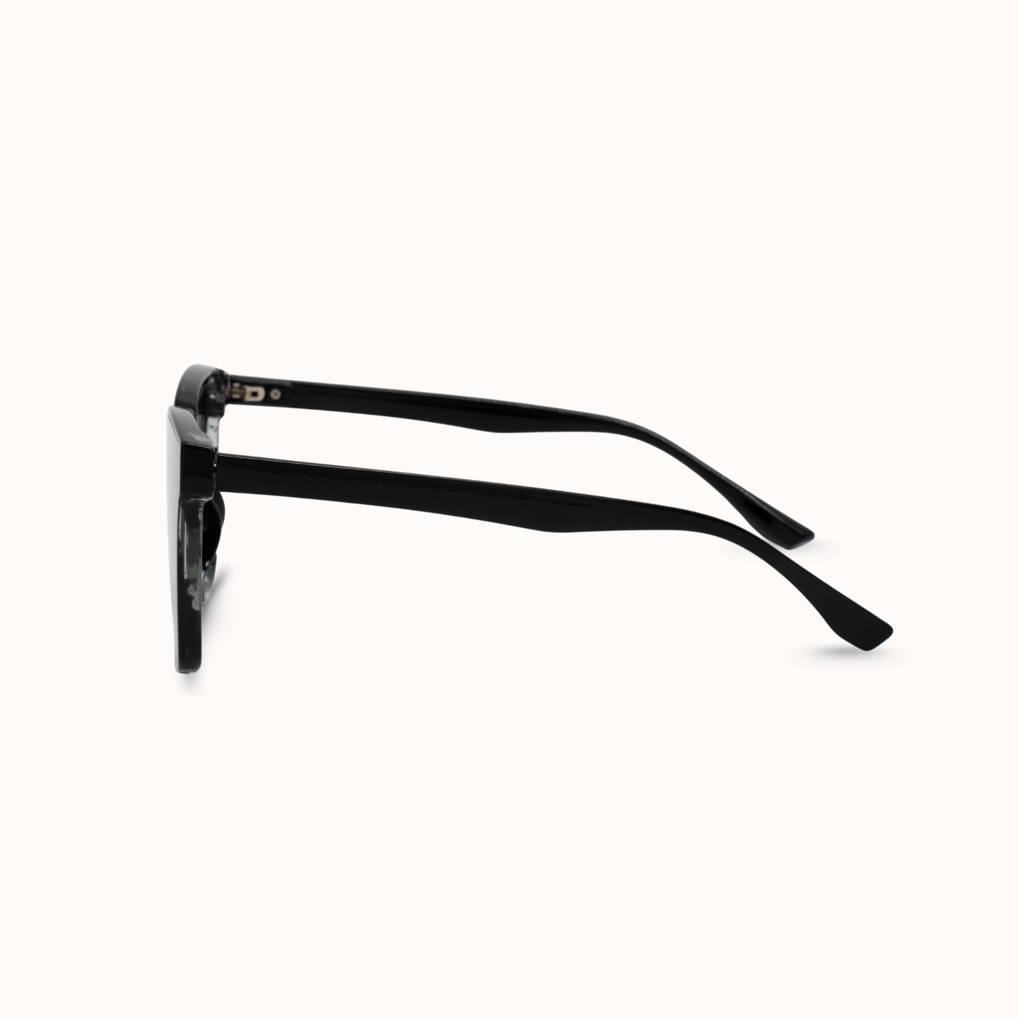 Black sunglasses on a white background