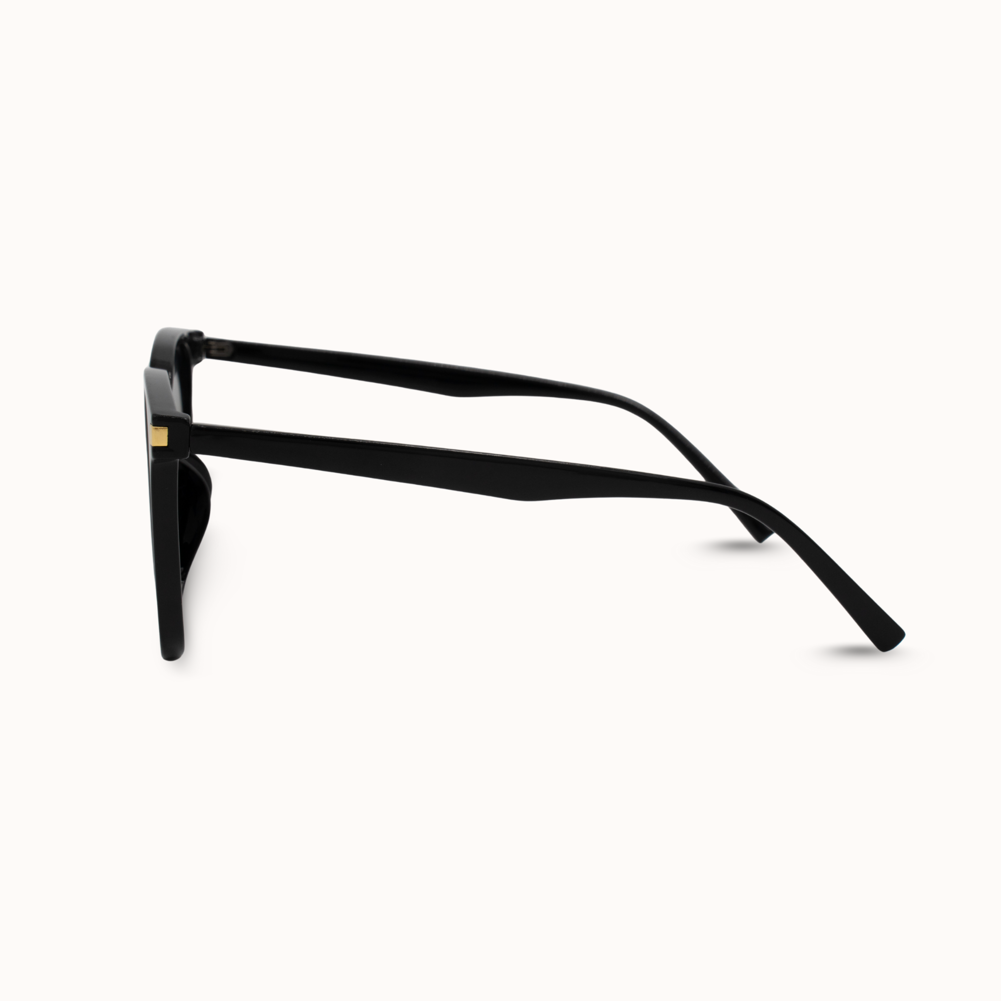 Black sunglasses on a white background