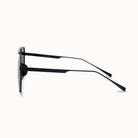 Black sunglasses on a white background
