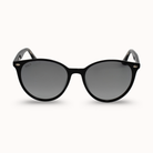 Black sunglasses with a white background