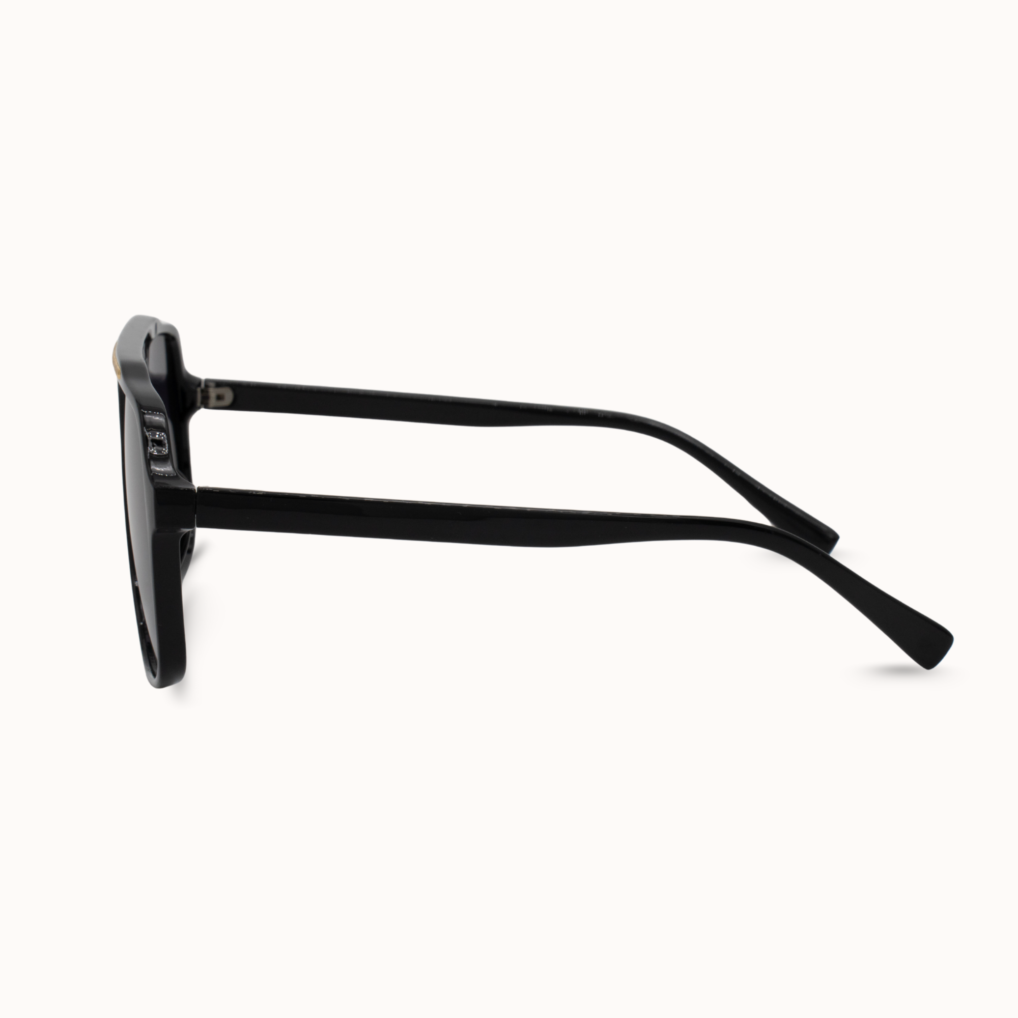Black sunglasses on a white background