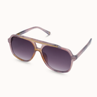 Aviator sunglasses with gradient lenses on a white background