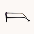 Black eyeglasses on a white background