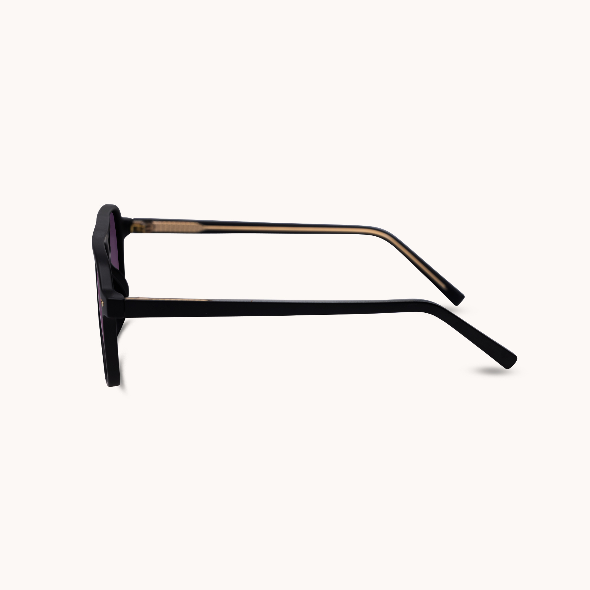 Black eyeglasses on a white background