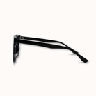 Black sunglasses on a white background