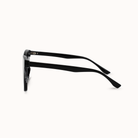 Black sunglasses on a white background