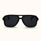 Black sunglasses on a white background