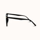 Black sunglasses on a white background