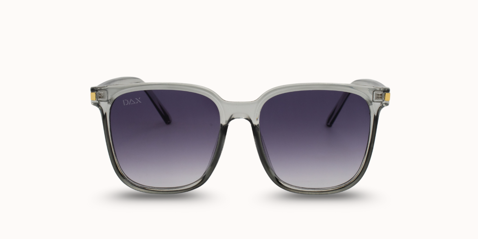 Sunglasses with gradient lenses on a white background