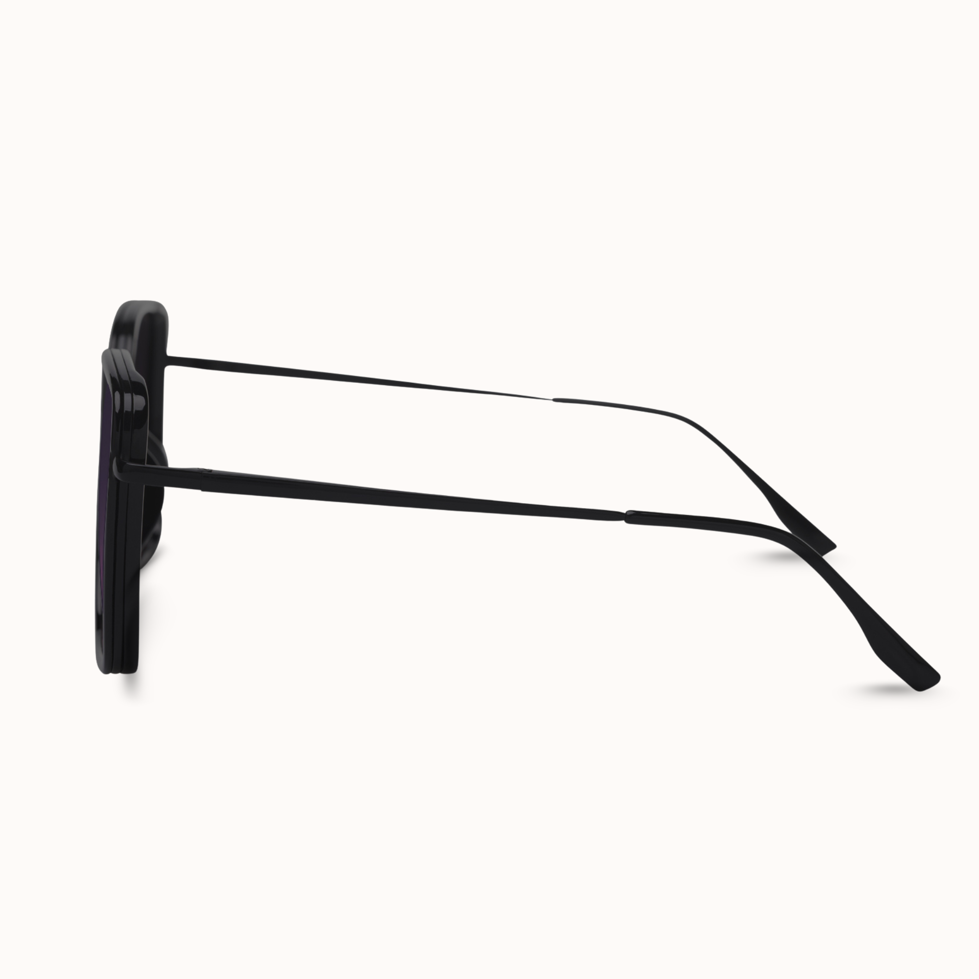 Black sunglasses on a white background