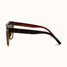 Sunglasses with tortoiseshell frame on a white background