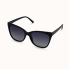 Black sunglasses with gradient lenses on a white background