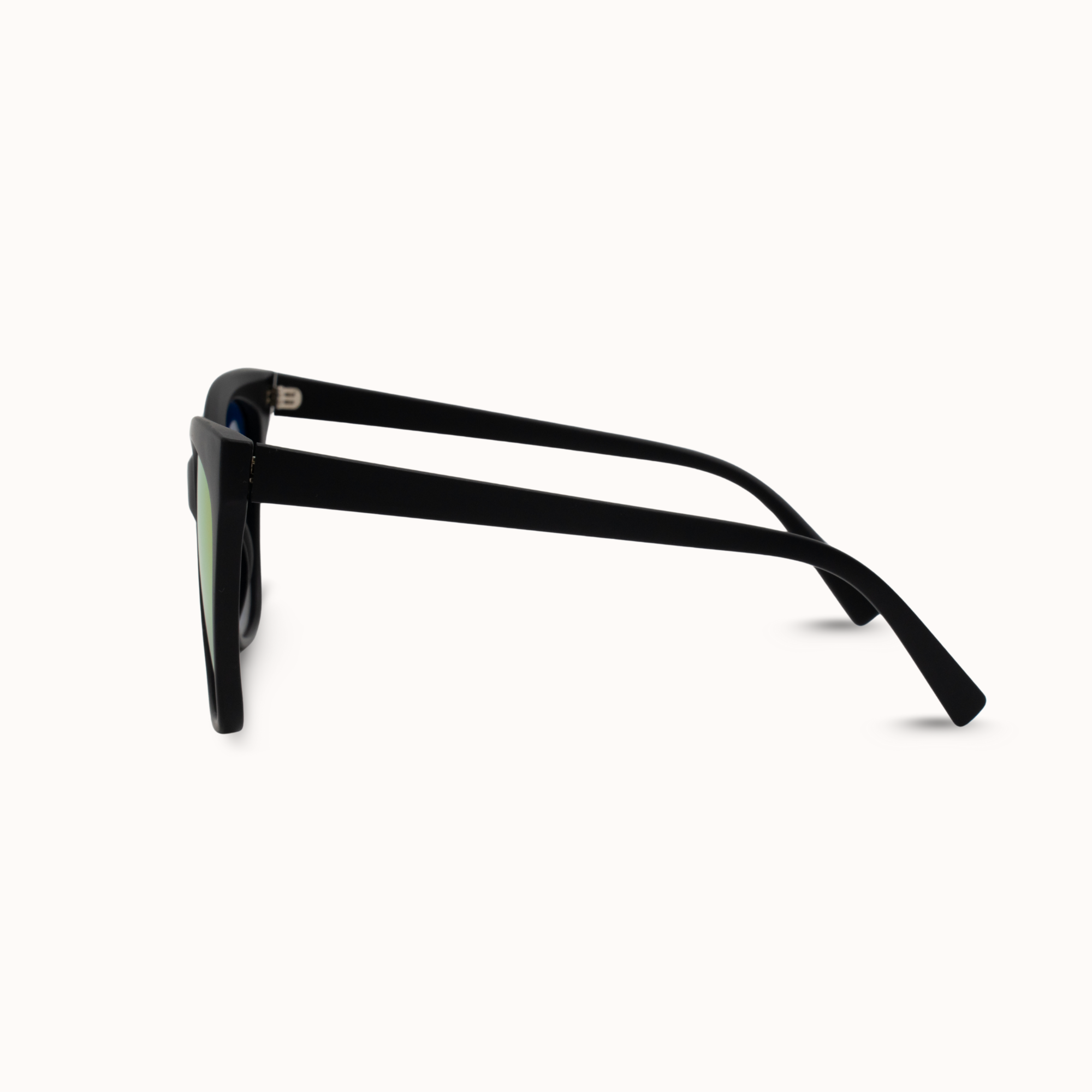Black sunglasses on a white background