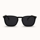 Black sunglasses on a white background