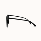 Black eyeglasses on a white background