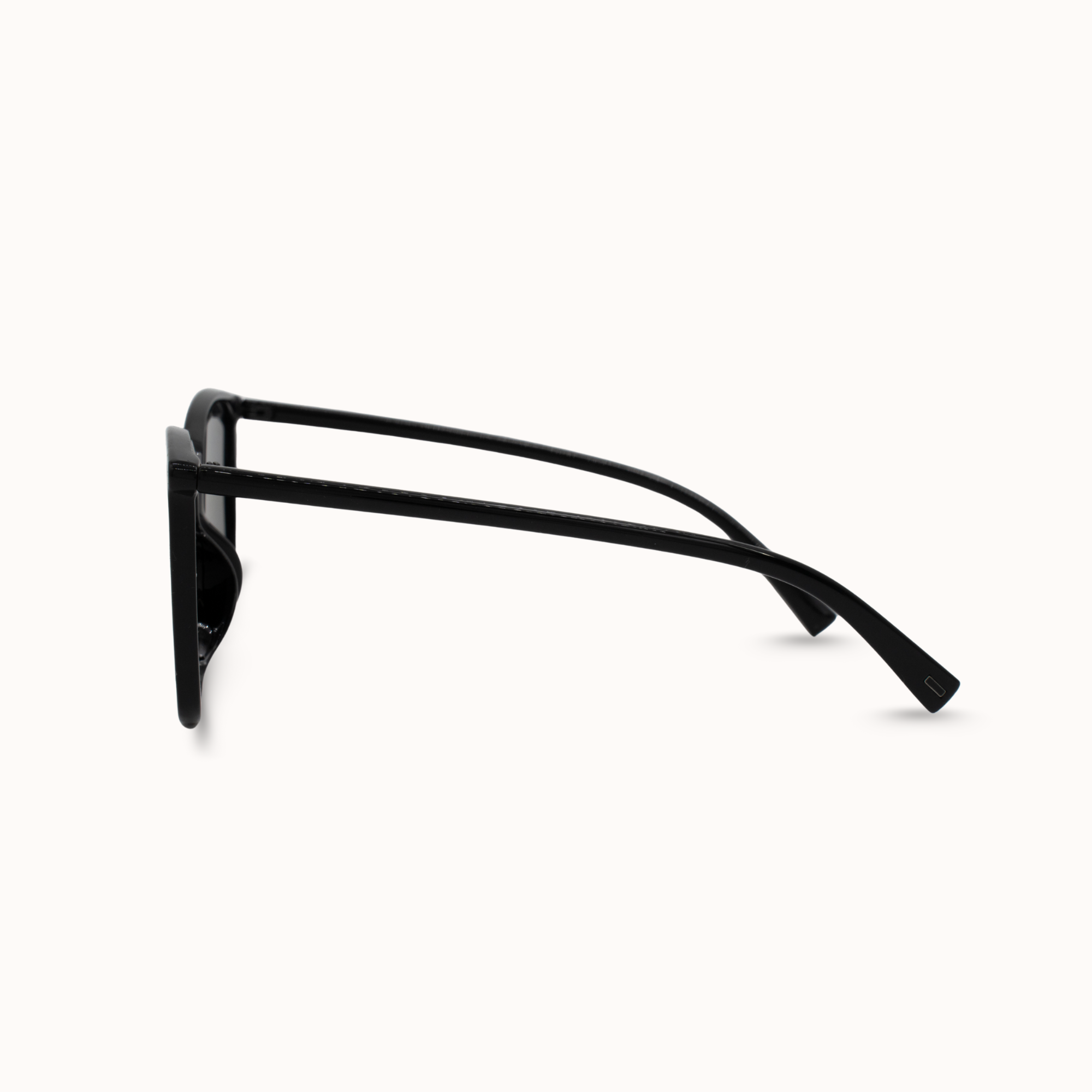 Black eyeglasses on a white background