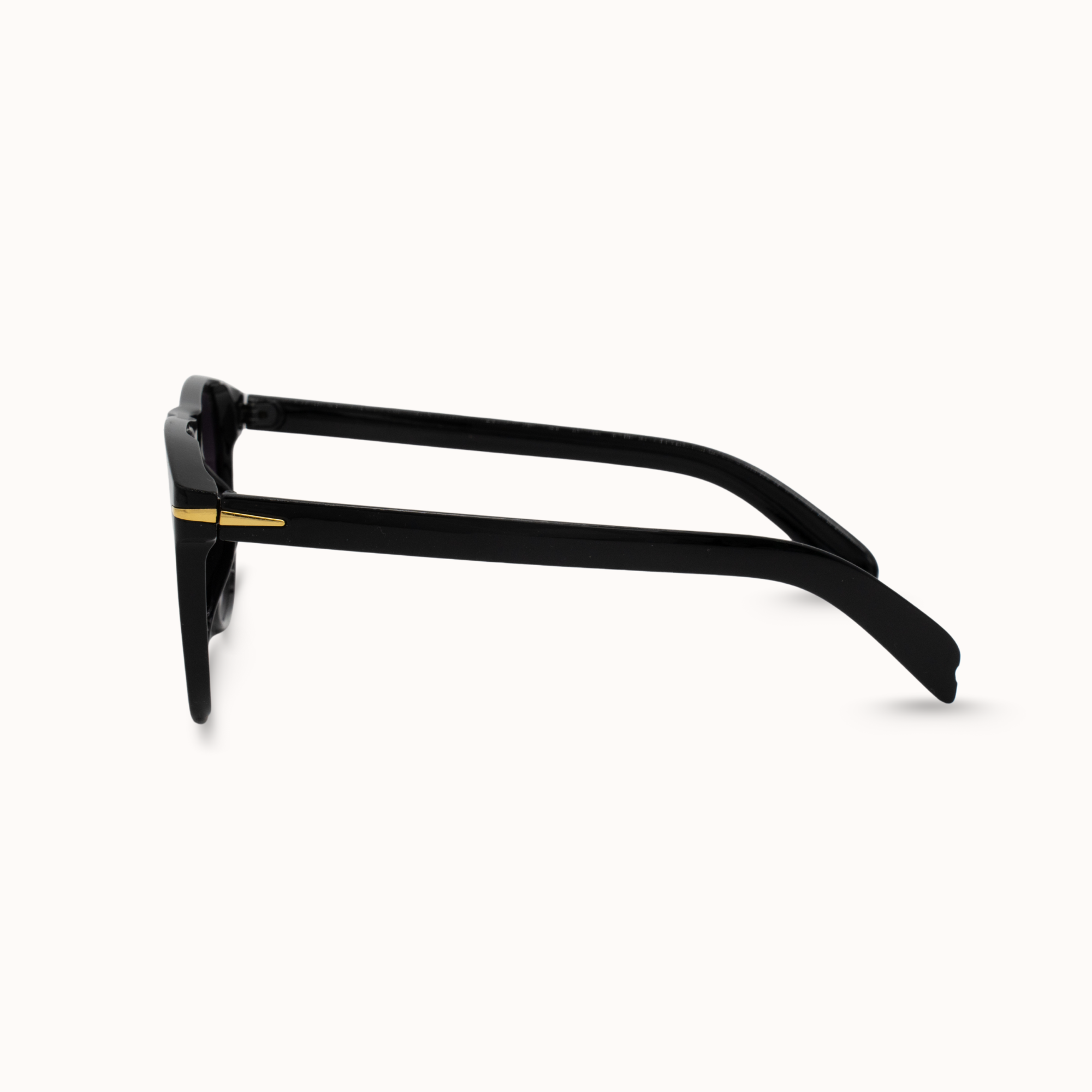 Black eyeglasses on a white background