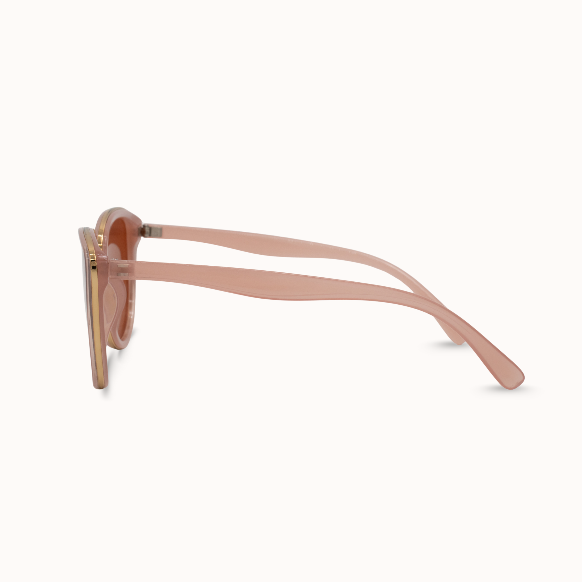 Pink sunglasses on a white background