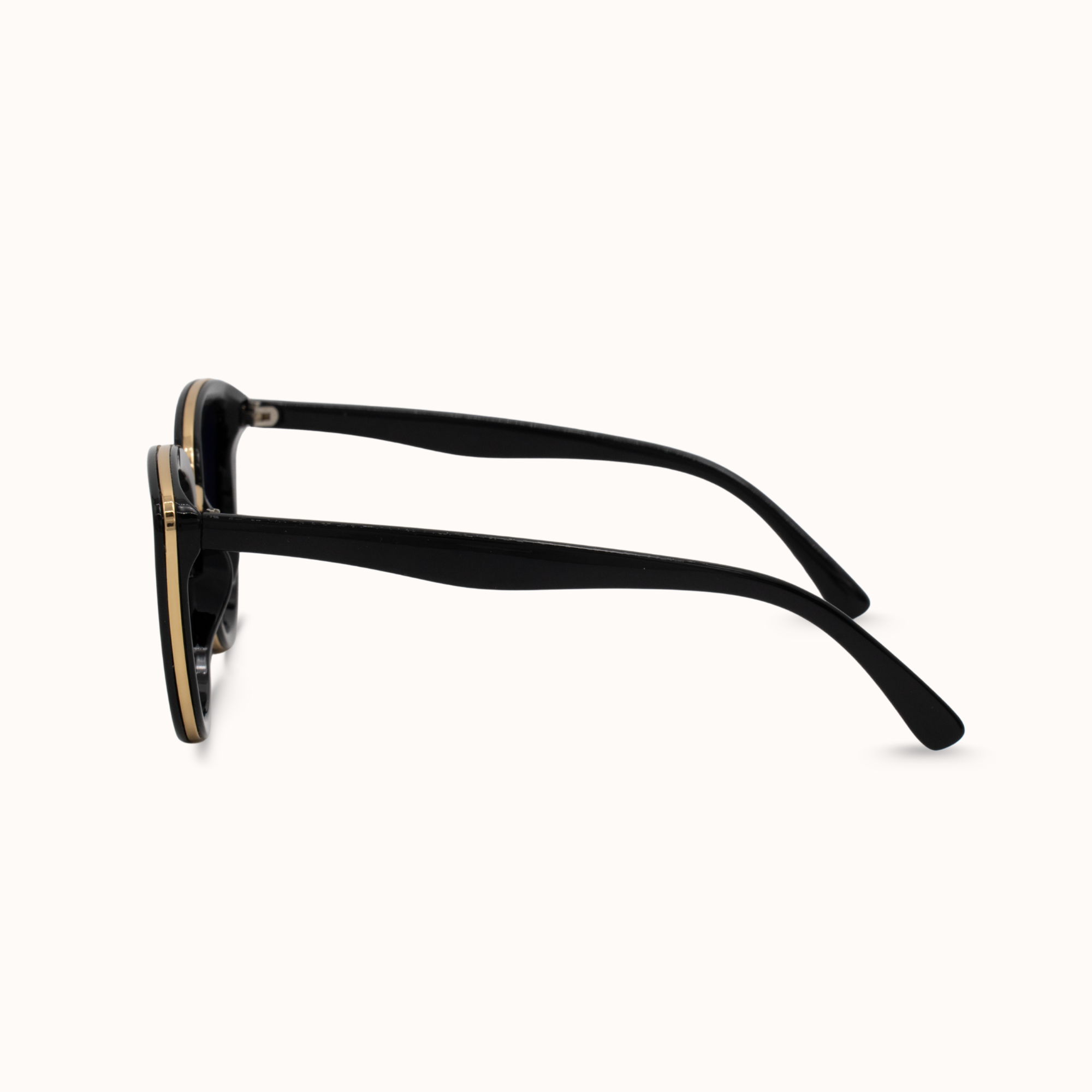 Black sunglasses on a white background