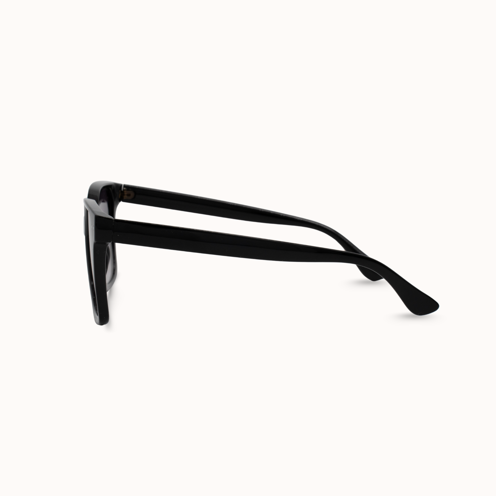 Black sunglasses on a white background