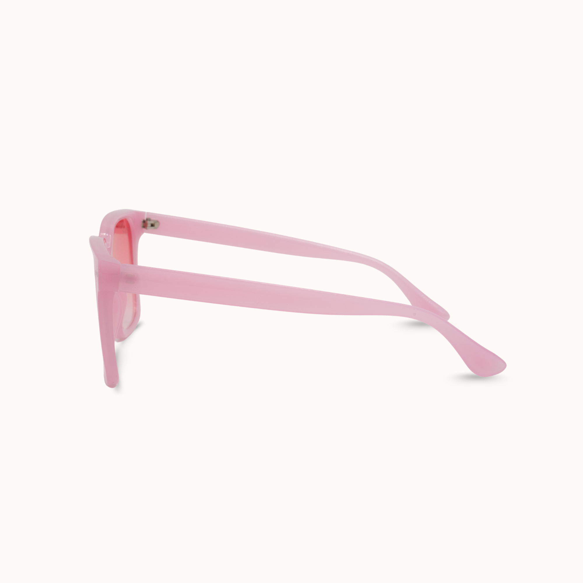 Pink sunglasses on a white background