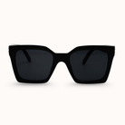 Black sunglasses on a white background