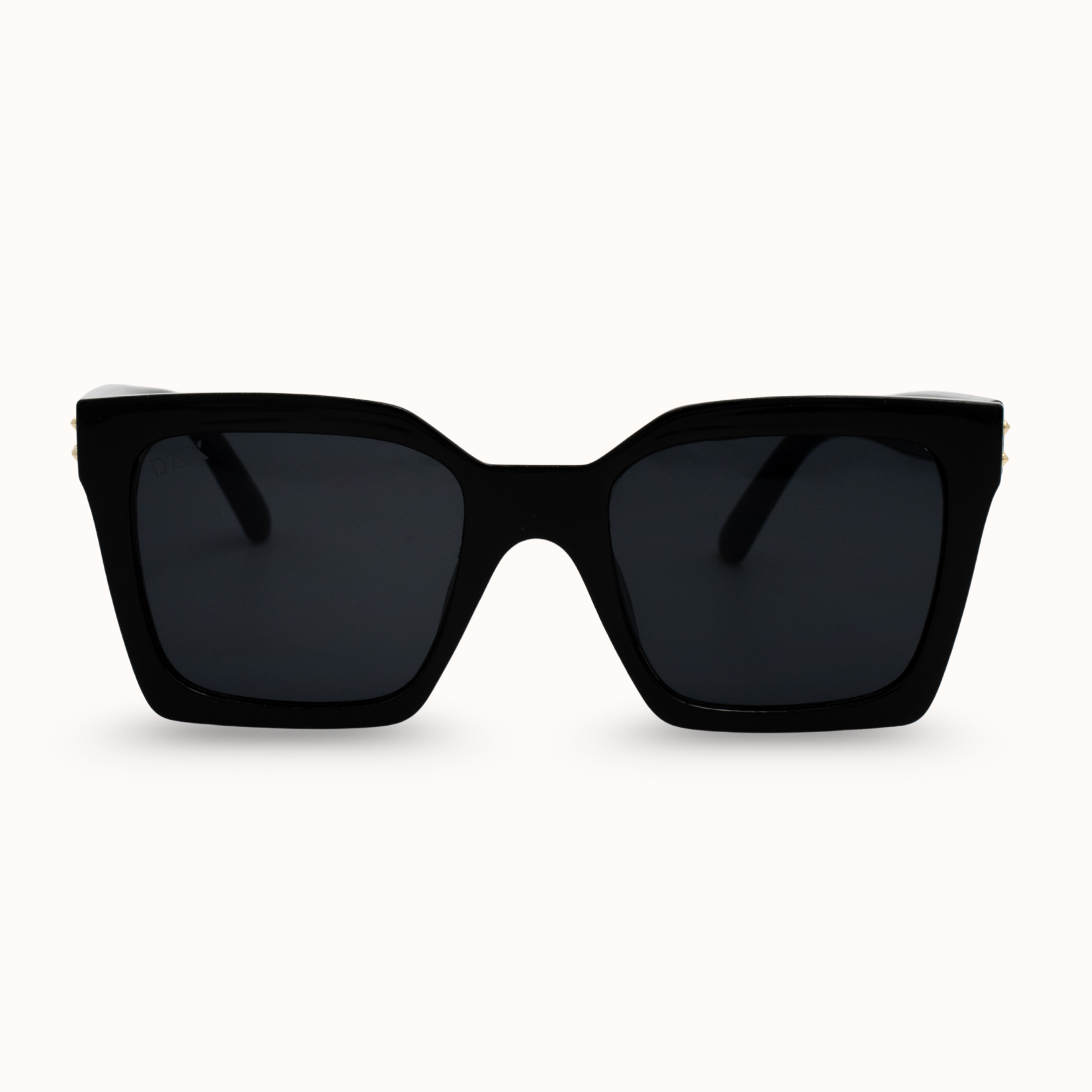 Black sunglasses on a white background