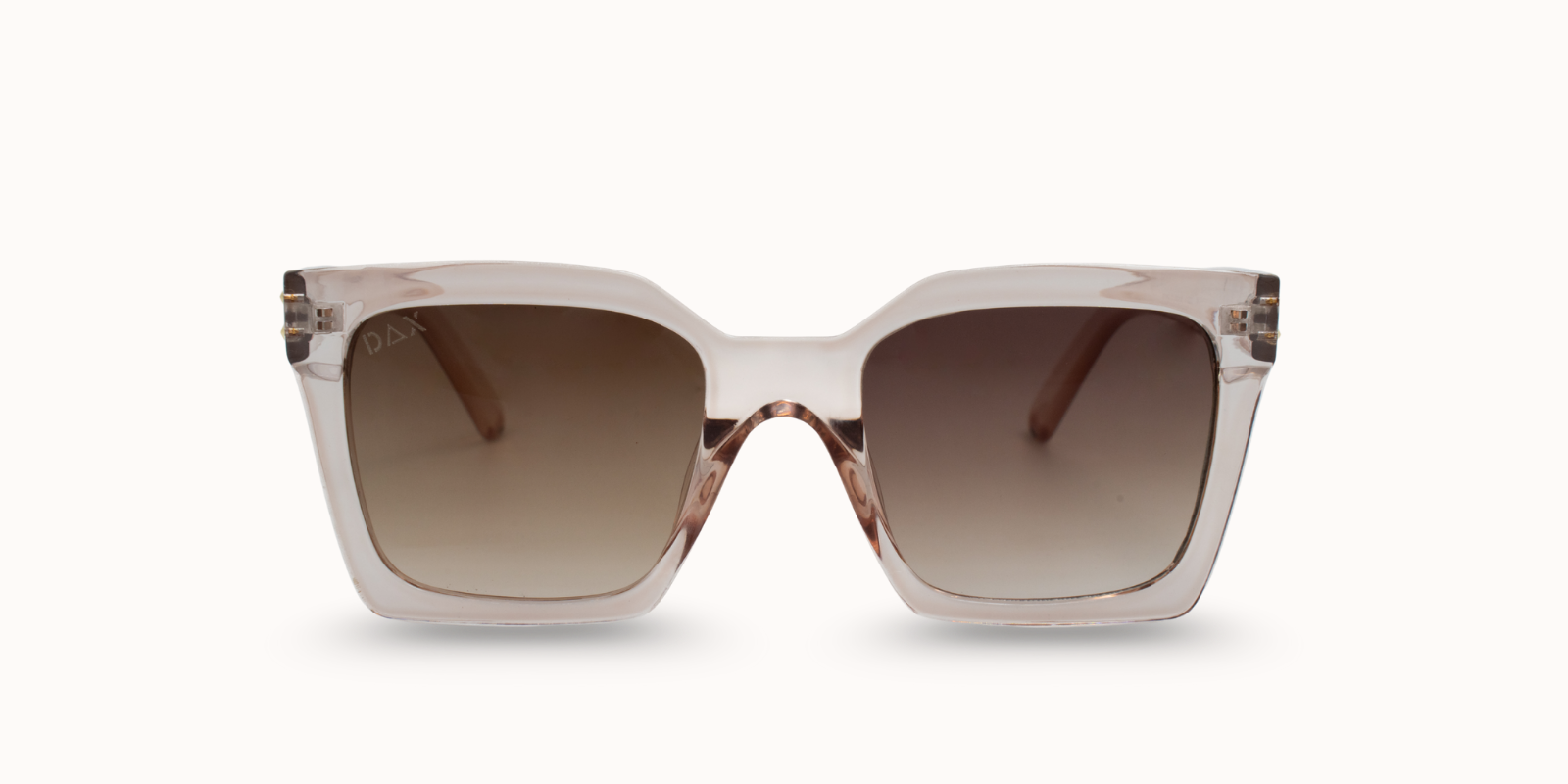 Sunglasses with a gradient lens on a white background