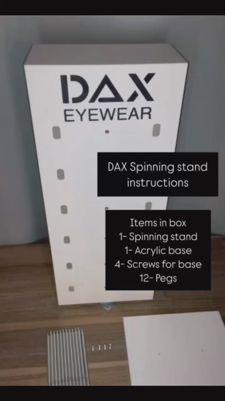 Video of the DAX 12 piece spinning stand in motion.